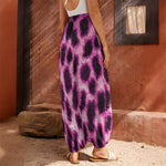 Hot Purple And Black Cheetah Print Harem Pants