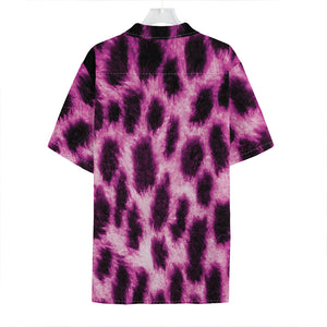 Hot Purple And Black Cheetah Print Hawaiian Shirt