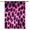 Hot Purple And Black Cheetah Print House Flag