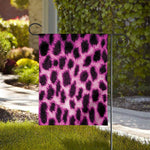 Hot Purple And Black Cheetah Print House Flag