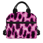 Hot Purple And Black Cheetah Print Insulated Lunch Bag