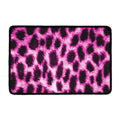 Hot Purple And Black Cheetah Print Kitchen Mat