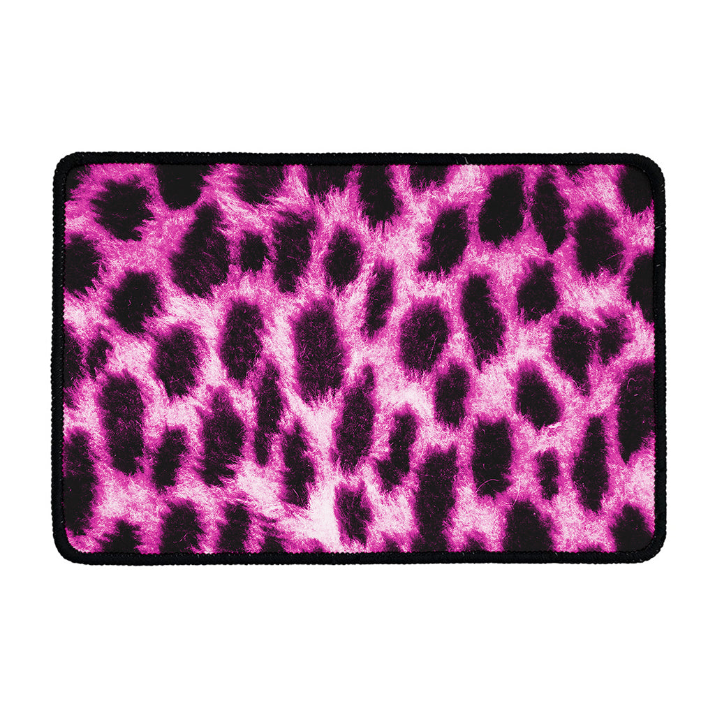 Hot Purple And Black Cheetah Print Kitchen Mat