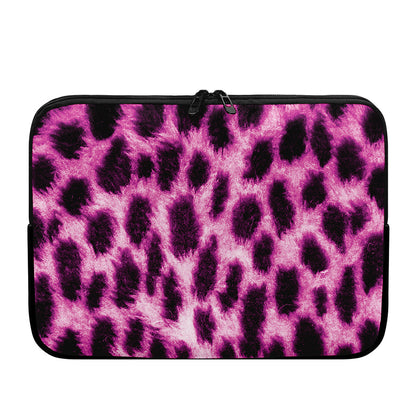 Hot Purple And Black Cheetah Print Laptop Sleeve