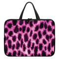 Hot Purple And Black Cheetah Print Laptop Sleeve With Handle