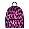 Hot Purple And Black Cheetah Print Leather Backpack