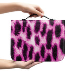 Hot Purple And Black Cheetah Print Leather Bible Cover