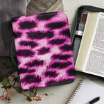 Hot Purple And Black Cheetah Print Leather Bible Cover