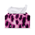 Hot Purple And Black Cheetah Print Leather Tissue Box Cover