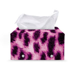 Hot Purple And Black Cheetah Print Leather Tissue Box Cover