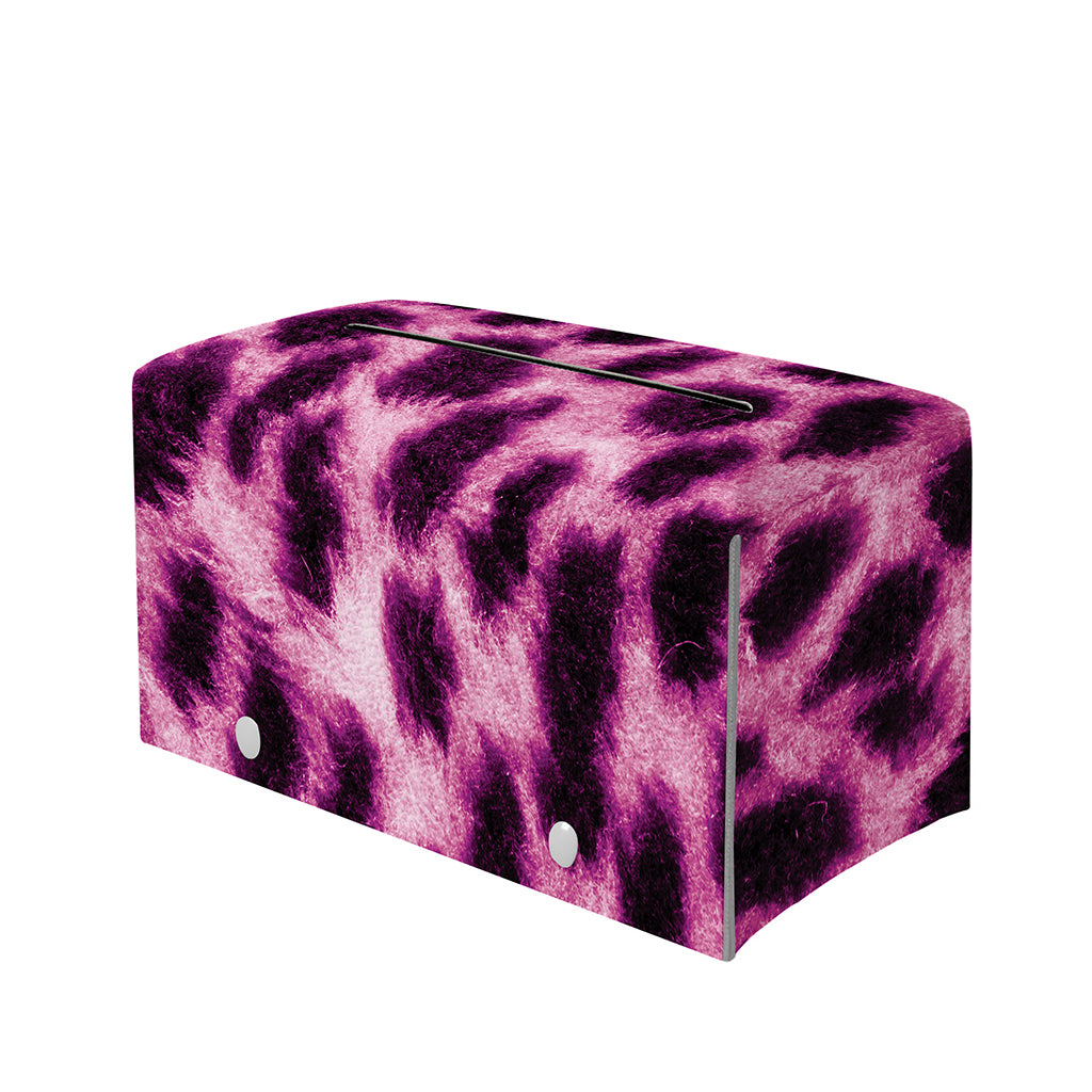 Hot Purple And Black Cheetah Print Leather Tissue Box Cover