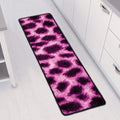 Hot Purple And Black Cheetah Print Long Kitchen Mat