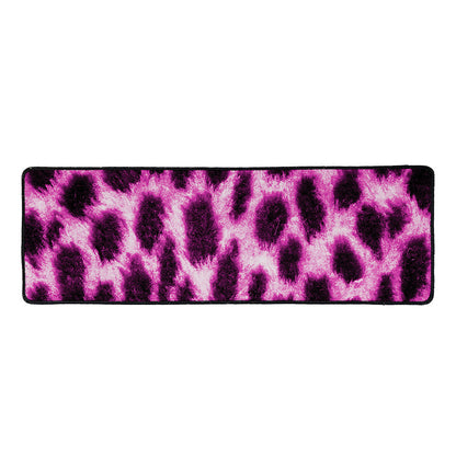 Hot Purple And Black Cheetah Print Long Kitchen Mat