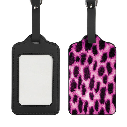 Hot Purple And Black Cheetah Print Luggage Tag