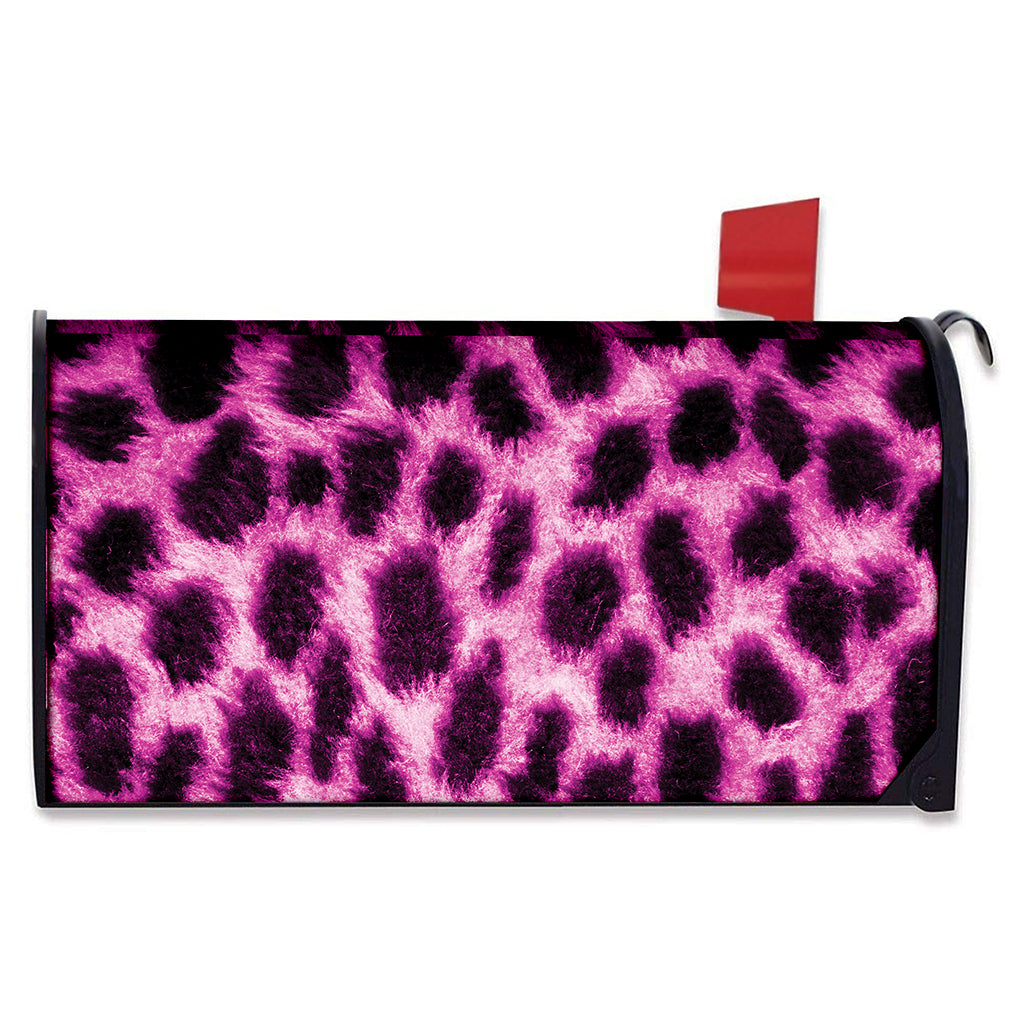 Hot Purple And Black Cheetah Print Mailbox Cover
