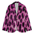 Hot Purple And Black Cheetah Print Men's Blazer