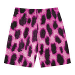 Hot Purple And Black Cheetah Print Men's Swim Trunks