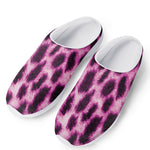 Hot Purple And Black Cheetah Print Mesh Casual Shoes