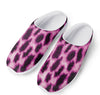 Hot Purple And Black Cheetah Print Mesh Casual Shoes