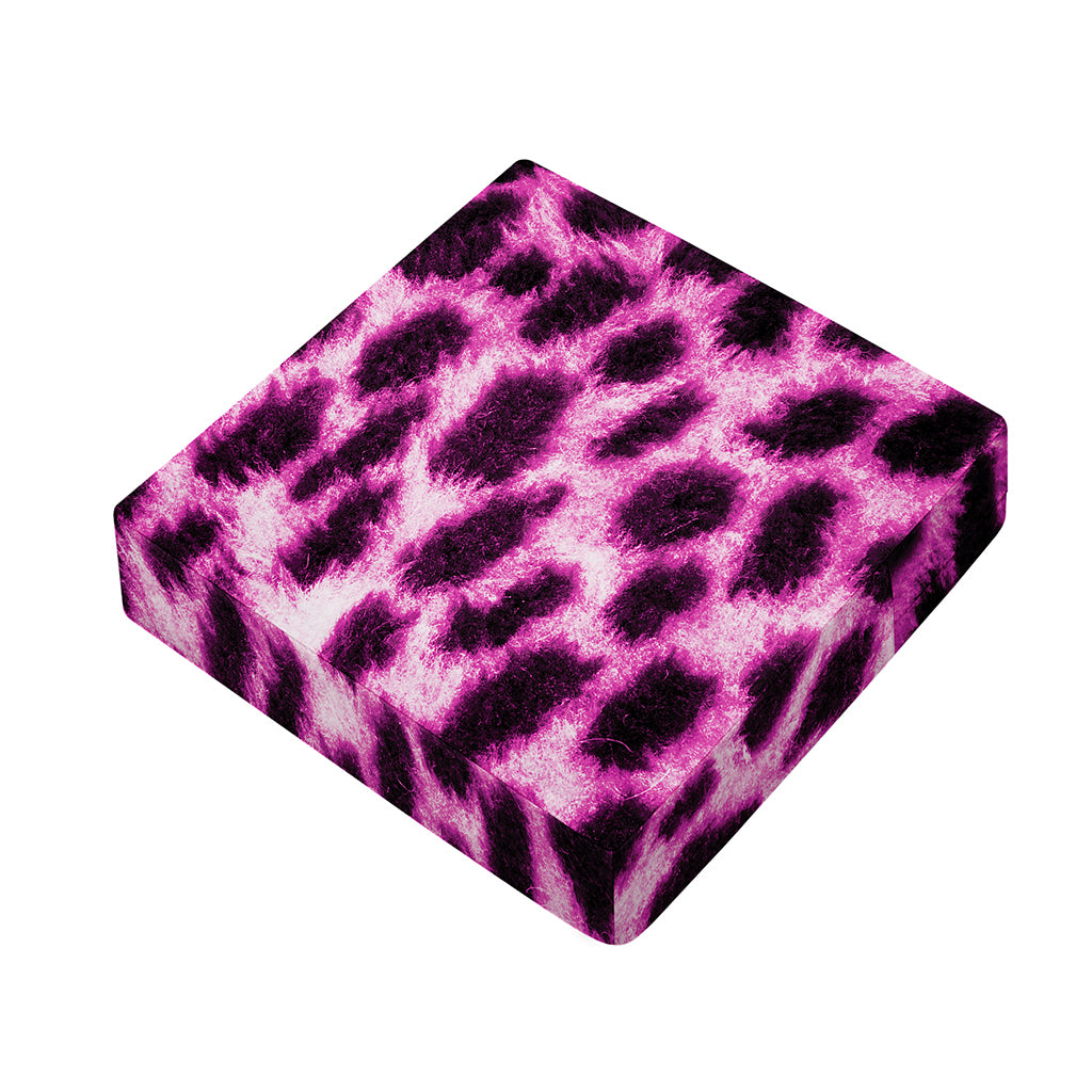 Hot Purple And Black Cheetah Print Outdoor Seat Cushion Cover