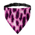 Hot Purple And Black Cheetah Print Over The Collar Dog Bandana