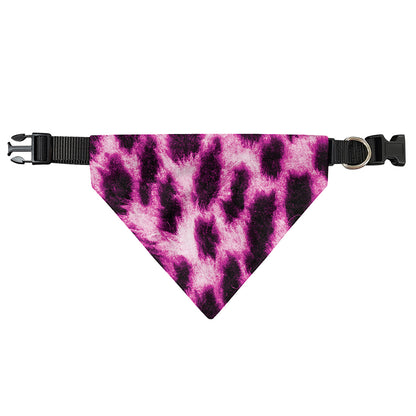 Hot Purple And Black Cheetah Print Over The Collar Dog Bandana
