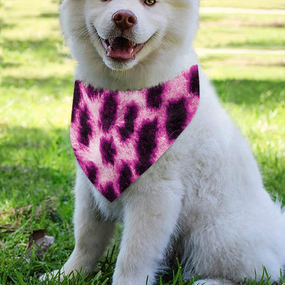 Hot Purple And Black Cheetah Print Over The Collar Dog Bandana