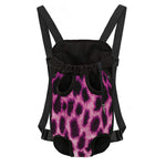Hot Purple And Black Cheetah Print Pet Carrier Backpack