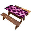 Hot Purple And Black Cheetah Print Picnic Table Cover