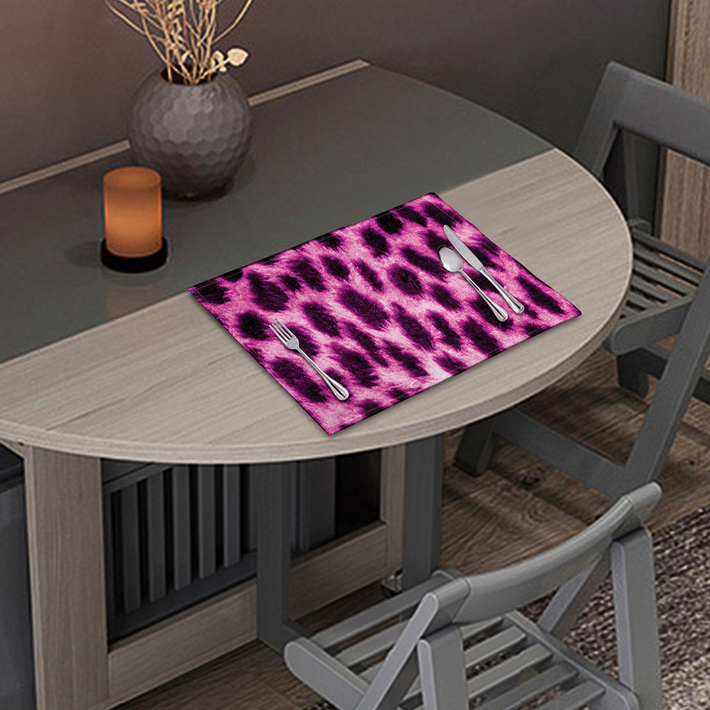 Hot Purple And Black Cheetah Print Placemat