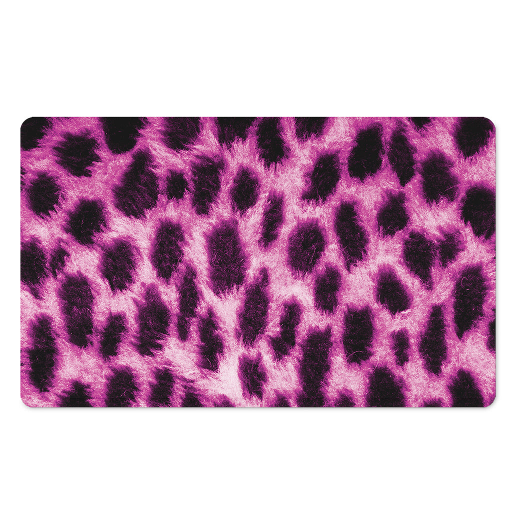 Hot Purple And Black Cheetah Print Polyester Doormat