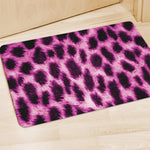 Hot Purple And Black Cheetah Print Polyester Doormat