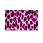 Hot Purple And Black Cheetah Print Polyester Flag