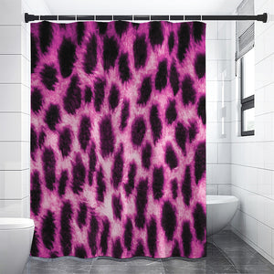 Hot Purple And Black Cheetah Print Premium Shower Curtain