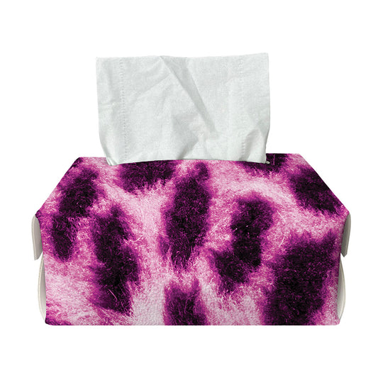 Hot Purple And Black Cheetah Print Rectangle Tissue Box Cover