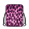 Hot Purple And Black Cheetah Print Rectangular Crossbody Bag