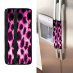 Hot Purple And Black Cheetah Print Refrigerator Handle Covers