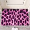 Hot Purple And Black Cheetah Print Rubber Doormat