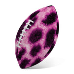 Hot Purple And Black Cheetah Print Rugby Ball