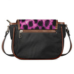 Hot Purple And Black Cheetah Print Saddle Bag