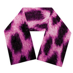 Hot Purple And Black Cheetah Print Scarf