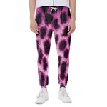 Hot Purple And Black Cheetah Print Scuba Joggers