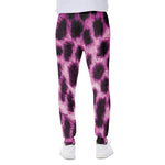 Hot Purple And Black Cheetah Print Scuba Joggers