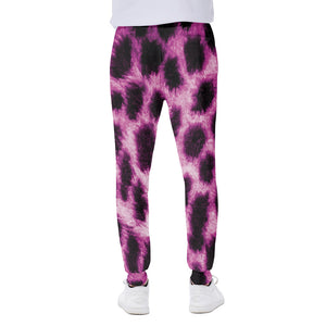 Hot Purple And Black Cheetah Print Scuba Joggers