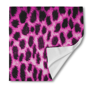 Hot Purple And Black Cheetah Print Silk Bandana