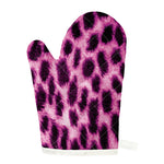 Hot Purple And Black Cheetah Print Single Oven Mitt