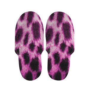 Hot Purple And Black Cheetah Print Slippers