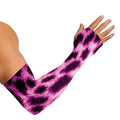 Hot Purple And Black Cheetah Print Sun Protection Arm Sleeves