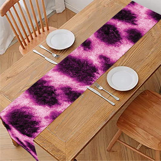 Hot Purple And Black Cheetah Print Table Runner