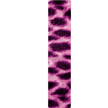 Hot Purple And Black Cheetah Print Table Runner